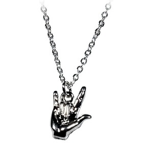 I Love You Silverplate Necklace