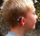 Ear Gear Micro Cordless (Binaural), Up to 1" Hearing Aids, Orange-Red