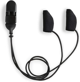 Ear Gear Micro Corded (Binaural), Up to 1" Hearing Aids, Black