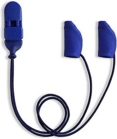 Ear Gear Micro Corded (Binaural), Up to 1" Hearing Aids, Blue