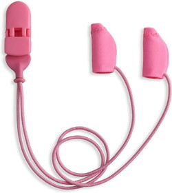 Ear Gear Micro Corded (Binaural), Up to 1" Hearing Aids, Pink