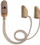 Ear Gear Micro Corded (Binaural), Up to 1" Hearing Aids, Beige