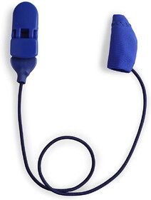 Ear Gear Micro Corded (Mono), Up to 1" Hearing Aids, Blue