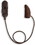 Ear Gear Micro Corded (Mono), Up to 1" Hearing Aids, Brown