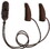 Ear Gear Mini Corded (Binaural), 1"-1.25" Hearing Aids, Brown
