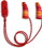Ear Gear Mini Corded (Binaural), 1"-1.25" Hearing Aids, Orange-Red
