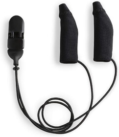Ear Gear Original Corded (Binaural), 1.25"-2" Hearing Aids, Black