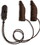 Ear Gear Original Corded (Binaural), 1.25"-2" Hearing Aids, Brown