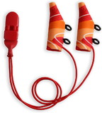 Ear Gear Original Corded Eyeglasses, Orange-Red
