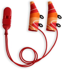 Ear Gear Original Corded Eyeglasses, Orange-Red