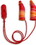 Ear Gear Original Corded (Binaural), 1.25"-2" Hearing Aids, Orange-Red