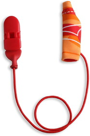 Ear Gear Original Corded (Mono), 1.25"-2" Hearing Aids , Orange-Red
