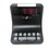 DEAFWORKS Futuristic 2 Dual Alarm Clock with Flashing or Steady Light mode and Dual USB Charging Ports - Black