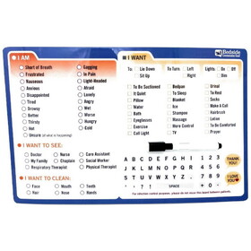 Word Communication Board for Non-Verbal Patients, English
