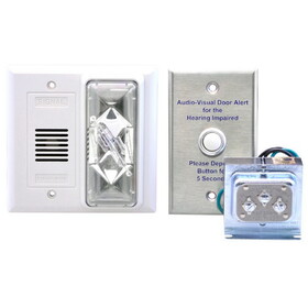 Edwards Signaling Loud Alarm / Strobe Doorbell Signaler with Button and Transformer