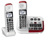 Panasonic KX-TGM420W Amplified Cordless Phone with Answering Machine and (1) Extra Handset