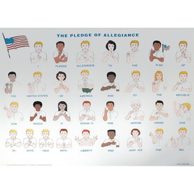 Pledge of Allegiance 24 x 17 Signed English Poster