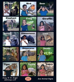 Zoo Animal Signs - ASL Lenticular Poster