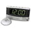Sonic Alert Sonic Boom SBD375ss Vibrating Dual Alarm Clock, Silver