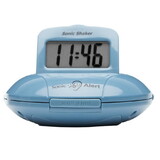 Sonic Alert SBP100JAD Sonic Alert Sonic Shaker SBP100 Vibrating Travel Alarm Clock, Jade Blue