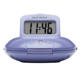 Sonic Alert SBP100PUR Sonic Alert Sonic Shaker SBP100 Vibrating Travel Alarm Clock, Purple
