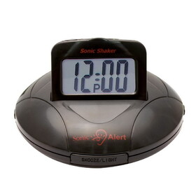Sonic Alert Sonic Shaker SBP100 Black Vibrating Travel Alarm Clock