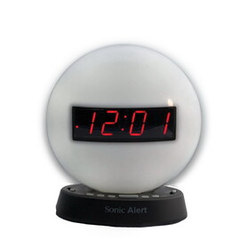 The Sonic Glow Nightlight Alarm Clock with Recordable Alarm