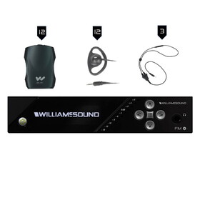 Williams Sound FM+ Dual FM & WiFi 12 Receiver Pkg, 557-12