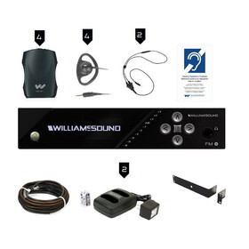 Williams Sound FM Plus Large-area Dual FM and Wi-Fi Assistive Listening System with Professional Installation Kit