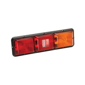 Bargman 30-84-104 Recessed Taillights #84 Series Taillight #84 Recessed Triple Long Horizonal Red, Backup, Amber - Black Base