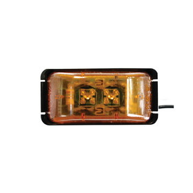 Bargman 47-37-032 LED Waterproof Lights #37 Series Amber 2&quot; LED Rectangular Marker/Clearance Lamp