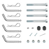 Reese 58521 Fifth Wheel Replacement Part, 16K Head Assembly Hardware (Contains: (1) Cotter Pin, (2) Rubber Bumpers, (4) Locknuts 1/2"-13 , (4) Hex Bolt 1/2"-13 x 4-1/2" GR5)