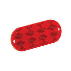 Bargman 70-78-010 Oblong Reflectors Oblong Red with Mounting Holes and Adhesive Back