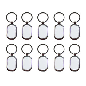 Muka Pack of 10 Sublimation Stainless Steel Keychain, Sublimation Blanks for DIY Projects