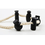 Muka 100PCS Plastic Toggle Single Hole Spring Loaded Elastic Cord Locks, Black, 0.3-IN/8MM Hole