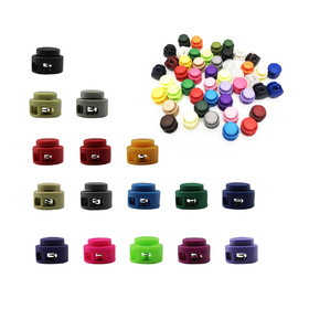 Muka 100PCS Plastic Dual-Hole Toggle Stoppers Spring Loaded Cord Locks, 6mm Hole Diameter