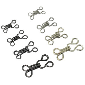 Muka 100 Set Sewing Hook and Eye Closure Stainless Steel Buckles for Clothing, Bra, Jewelry