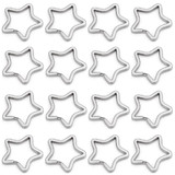 Muka 60PCS Split Key Ring Star Shape, Metal Connector Ring Keychain Parts for DIY Gift