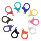 Muka 600Pcs Plastic Lobster Claw Clasps, 35mm Snap Hooks Clip Fasteners for DIY Crafts, Keyrings