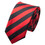 TOPTIE Unisex Black & Red College Stripe Skinny 2" inch Necktie