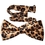 TopTie Unisex Leopard Spotted Print Black Skinny NeckTie & Bowtie Set