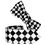 TopTie Unisex Fashion Black & White Checkerboard Skinny Necktie Bowtie Matching Set