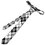 TopTie Unisex Black and White Plaid  Skinny 2" inch Necktie
