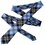 TopTie Unisex Black and Light Blue Plaid  Skinny 2" inch Necktie
