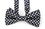 TopTie Unisex Fashion Black With White Polka Dots Bow tie
