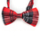 TOPTIE Unisex Fashion Black and Red Plaid Tartan Bow tie