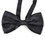TOPTIE Mens Black Bowtie Pretied Satin Tuxedo Bow Tie, Adjustable Band