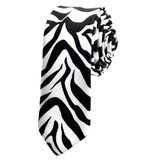 TOPTIE Unisex Zebra Animal Print Skinny Necktie Tie