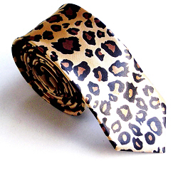 TopTie Unisex Fashion Leopard Spotted Print Skinny 2" Necktie Tie, Gift Idea