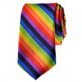 TopTie Unisex Fashion Diagonal Colorful Rainbow Stripe Skinny Necktie, Discount Neckties